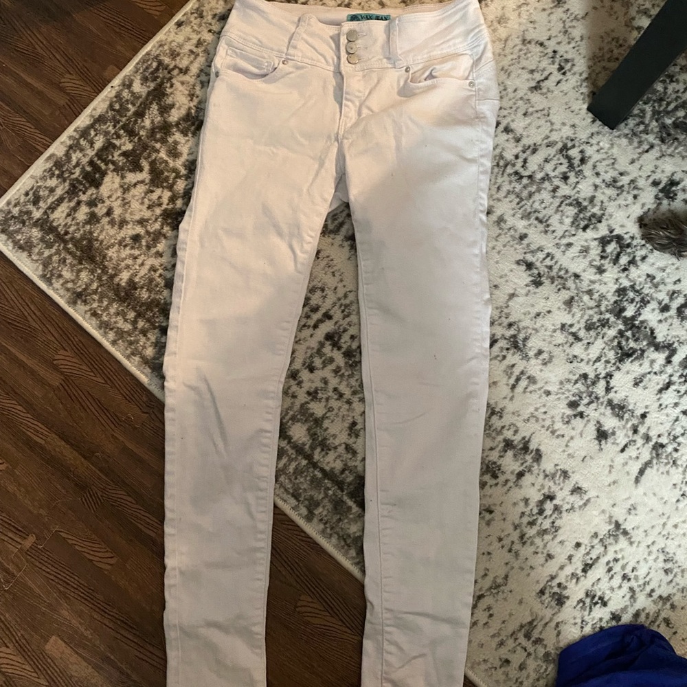 White butt i love you jeans